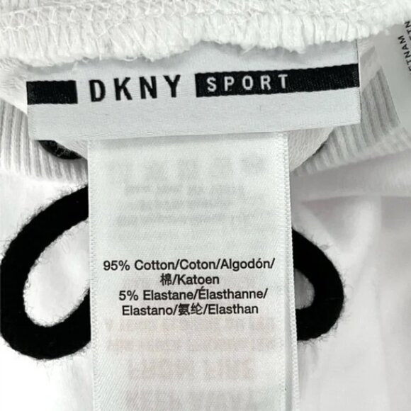DKNY Sport Women's Ribbed Cuff Ombre Logo Cropped Jogger - S - Picture 5 of 7